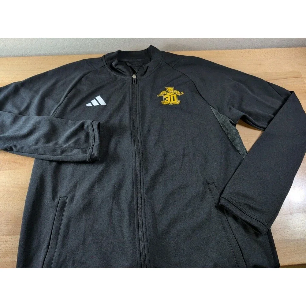 Florida Panthers Adidas Jacket Mens Large Slim Fit Black 30th NHL Hockey